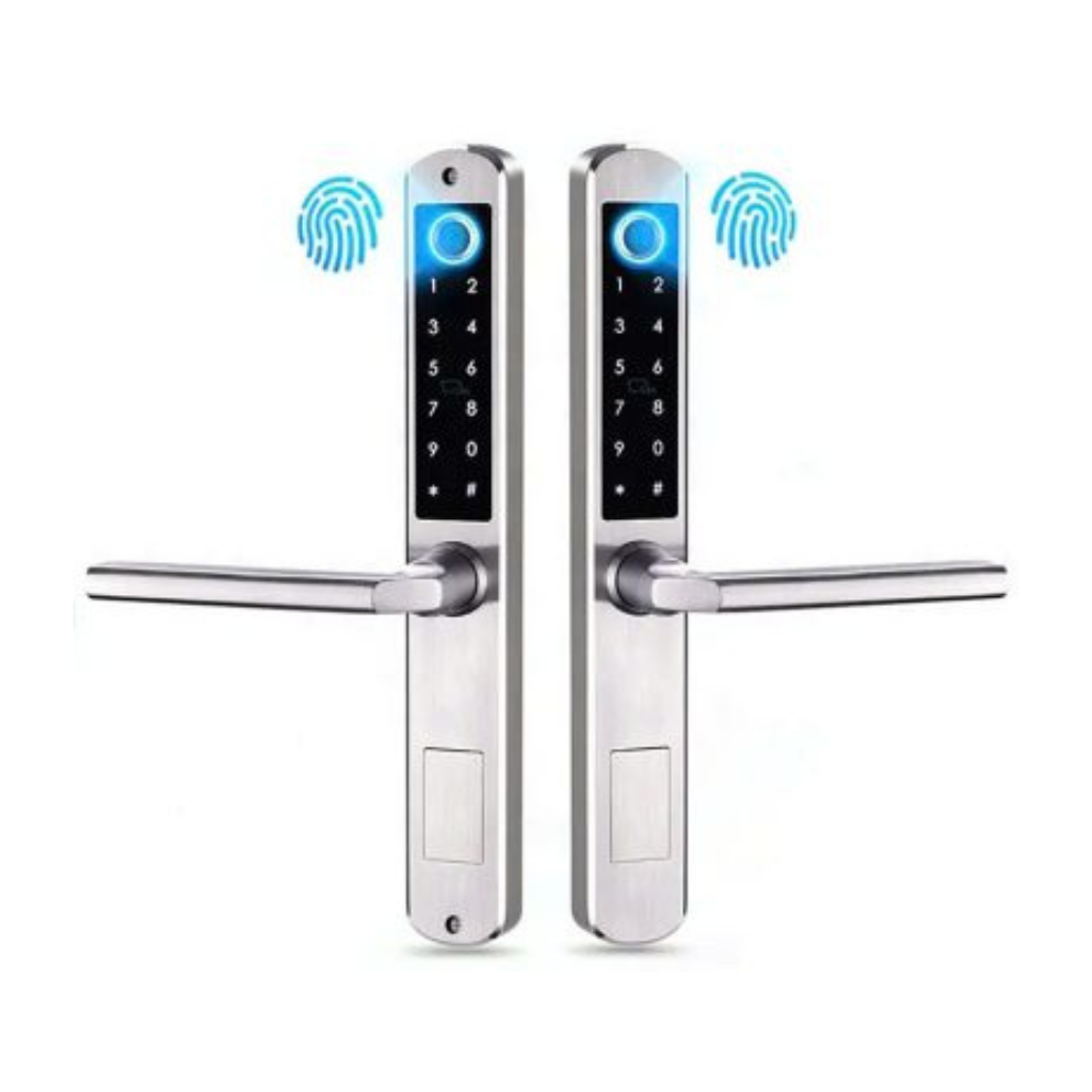 Khóa thông minh 2 mặt vân tay cửa nhôm DR-004 (SUS 304)