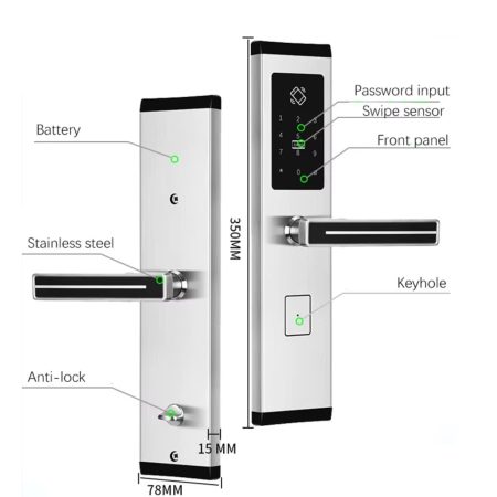 Khóa cửa gỗ khách sạn DR-041 - Ảnh 2