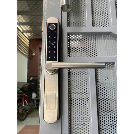 Khóa thông minh 2 mặt vân tay cửa nhôm DR-004 (SUS 304) - Ảnh 2