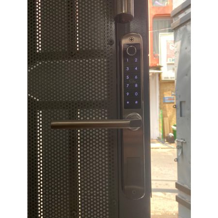 Khóa thông minh 2 mặt vân tay cửa nhôm DR-004 (SUS 304) - Ảnh 4