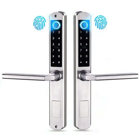 Khóa thông minh 2 mặt vân tay cửa nhôm DR-004 (SUS 304)