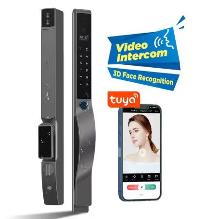 Khóa vân tay tự động cửa nhôm DR - 002 (Face ID) - Ảnh 2