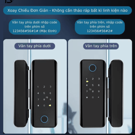 khóa cửa kính cường lực thông minh dr-061