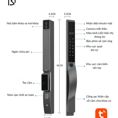 khóa thông minh nhận diện khuôn mặt dr-002