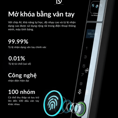 khóa thông minh nhận diện khuôn mặt dr-009