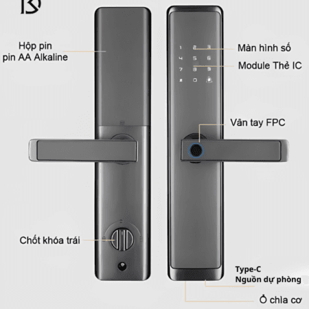 khóa thông minh vân tay dr-060