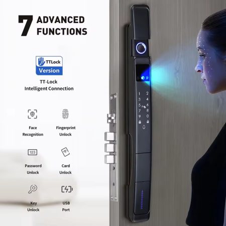 KHÓA TỰ ĐỘNG NHẬN DIỆN GƯƠNG MẶT CỬA NHÔM DR-006 - Ảnh 2