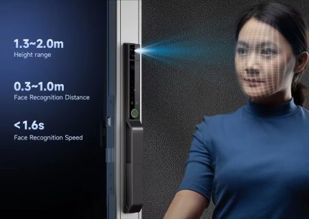 Khóa vân tay tự động cửa nhôm DR-009 Face ID - Ảnh 2