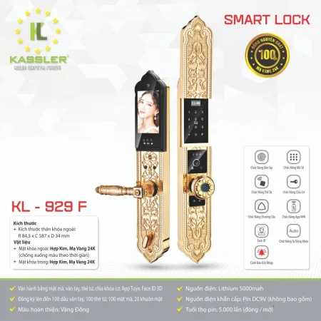 Khóa cửa vân tay đại sảnh KASSLER - KL929F