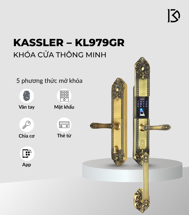 khóa cửa thông minh KASSLER - KL979GR