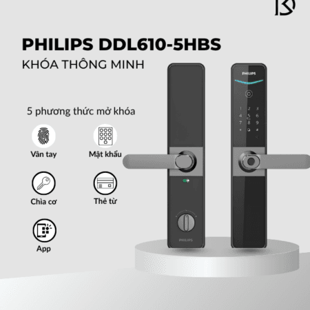 khóa thông minh Philips DDL610-5HBS