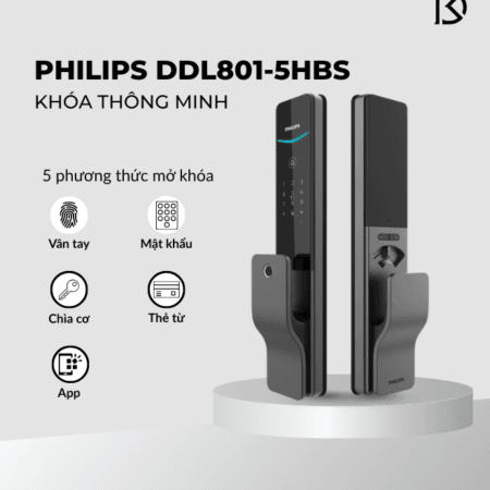 khóa thông minh Philips DDL801-5HBS