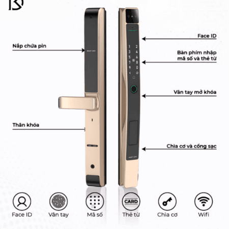 khóa thông minh dr-015 với 6 cách mở