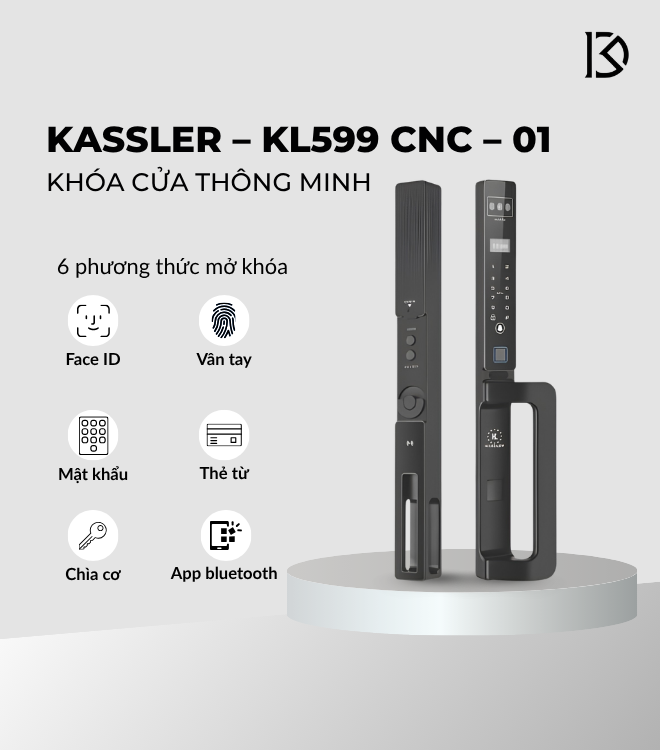 khóa cửa thông minh KASSLER – KL599 CNC – 01
