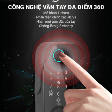 khóa cổng thông minh Kitos KT-DL03 Pro