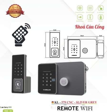 Khóa Cửa Cổng Kassler KL-579 CNC Silver Grey