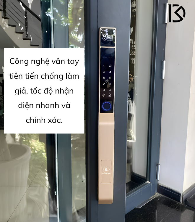 khóa cửa thông minh KASSLER – KL 599 PRO CHAMPAGNE GOLD