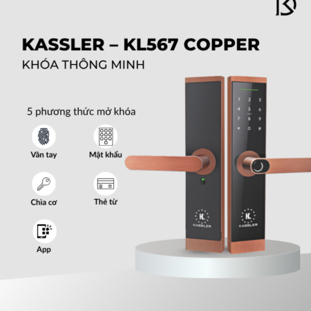 khóa cửa thông minh KASSLER – KL567 COPPER