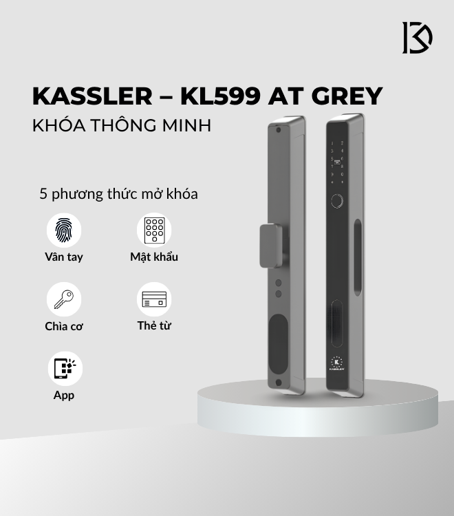 khóa cửa thông minh KASSLER – KL599 AT GREY