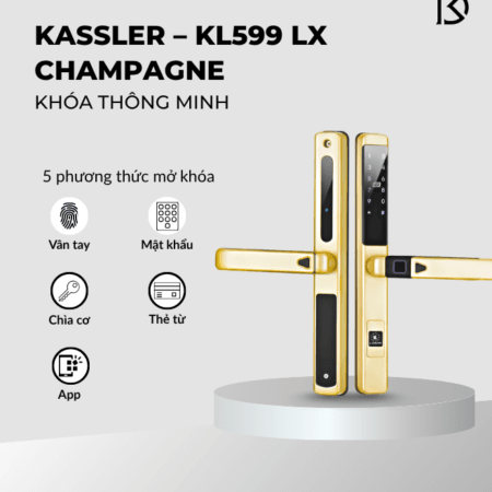 khóa cửa thông minh KASSLER – KL599 LX CHAMPAGNE