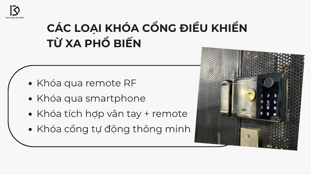 Các Loại Khóa Cổng Điều Khiển Từ Xa Phổ Biến