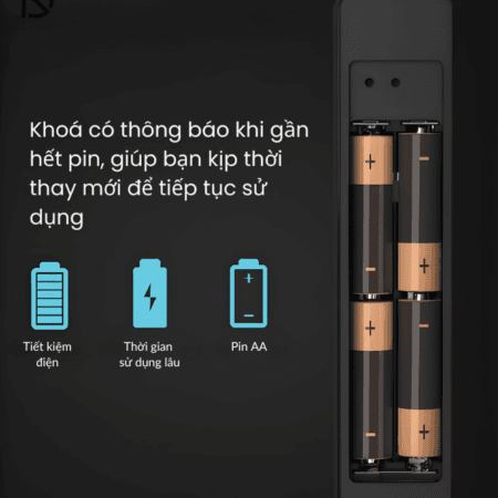 khóa thông minh cửa nhôm dr-018 màu đen