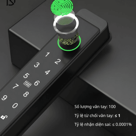 khóa thông minh cửa nhôm dr-018 màu đen