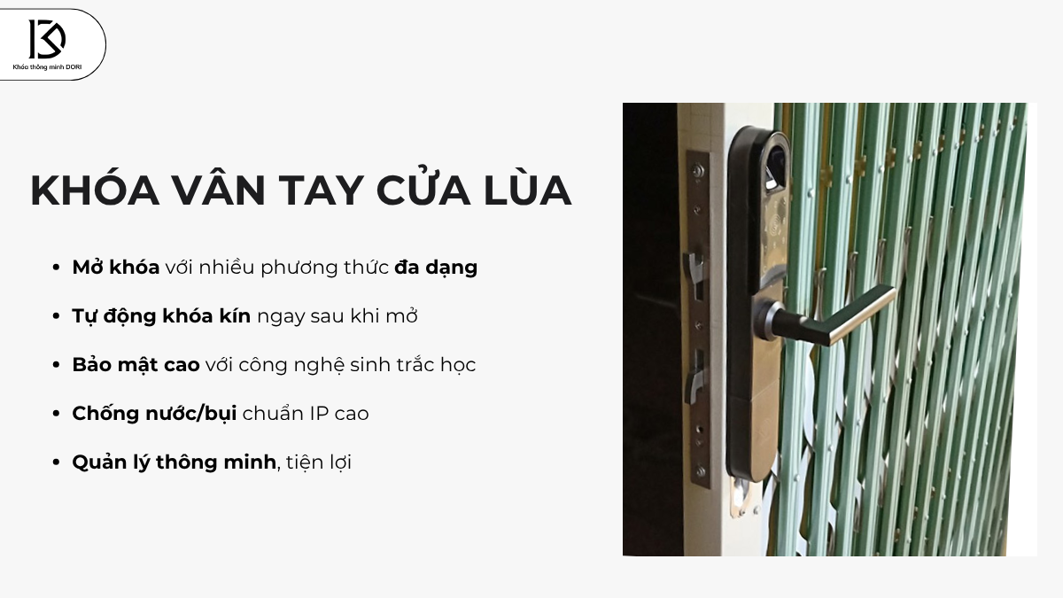 Tính Năng Khóa Vân Tay Cửa Lùa