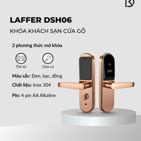 khóa khách sản cửa gỗ Laffer DSH06