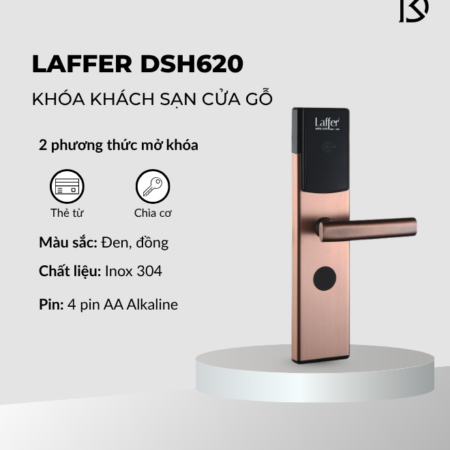 khóa khách sạn cửa gỗ Laffer DSH620