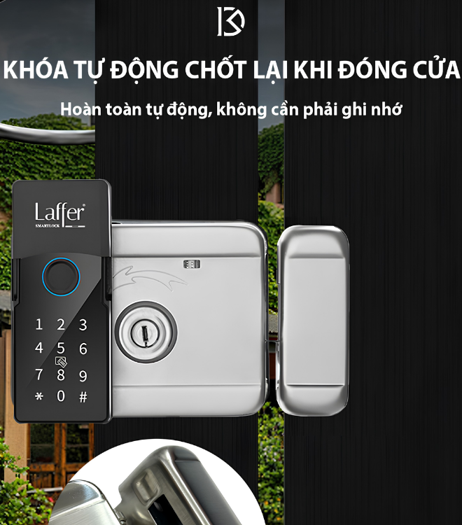 khóa cổng thông minh Laffer A18 Pro 2026